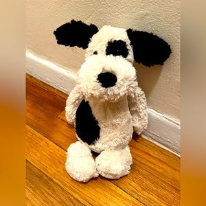 Jellycat medium plush black and white dog